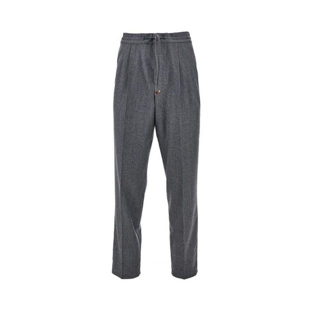 Brunello Cucinelli Men Wool Leisure Fit Pants